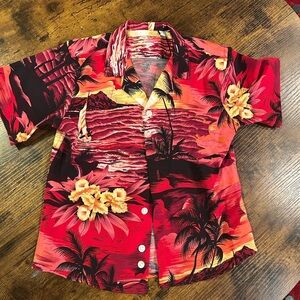 Design in Italy kids Hawaiian shirt.